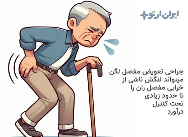 تعویض مفصل ران میتواند لنگش ناشی از خرابی مفصل ران را کنترل کند