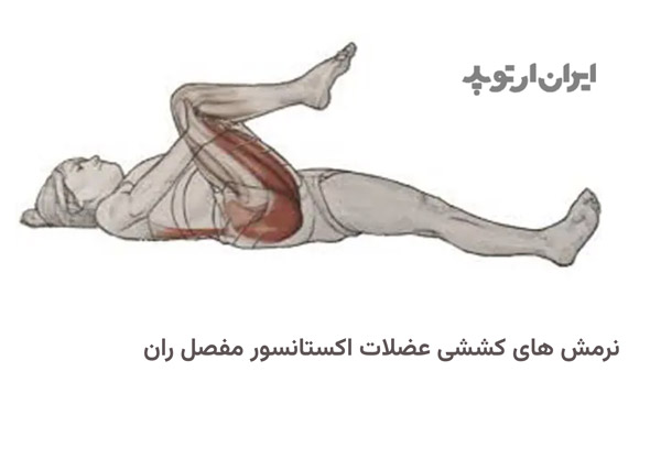 نرمش های کششی عضلات اکستانسور یا باز کننده مفصل ران